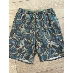 Patagonia Mens Shorts Size Small Multi Trails Running Hiking Green NWT